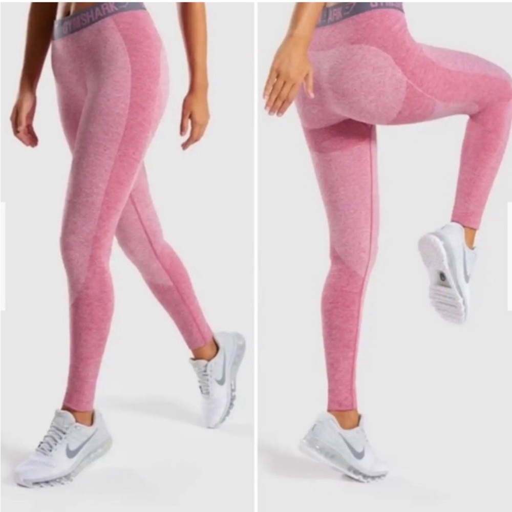 Gymshark Pink and Gray Seamless Leggings